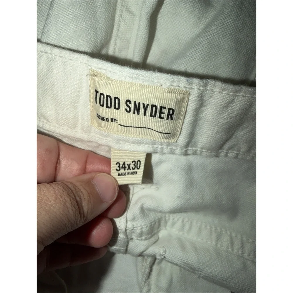 Todd Snyder Men's Slim Fit 5 Pocket Jeans White Size 34x29in Zip Fly